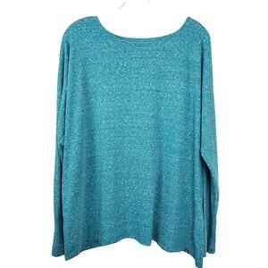 EDDIE BAUER | Split Back | Heathered Turquoise |  Women's T Shirt | Size XL